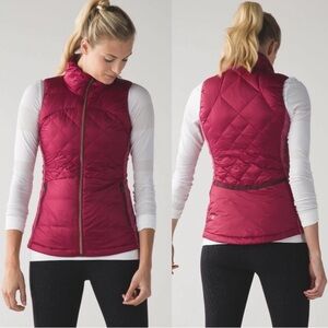 Lululemon Down For A Run Vest Berry Rumble Athleisure running gym streetwear
